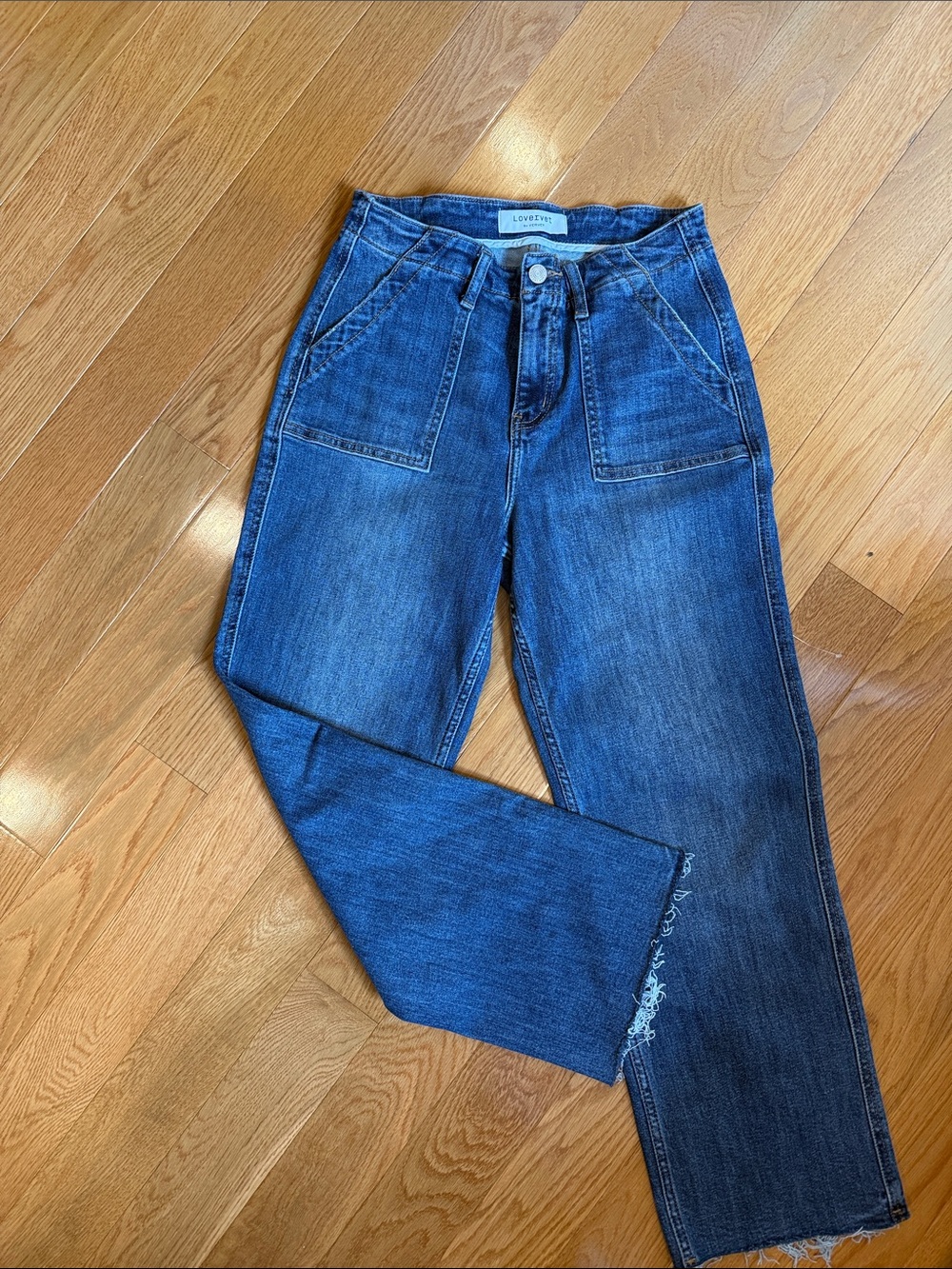 Lovervet Straight-Leg Blue Denim Jeans